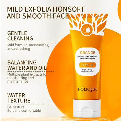 Orange Facial Exfoliating Gel – Deep Moisturizing &amp; Gentle Pore Cleansing Scrub