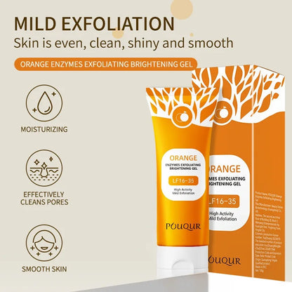 Orange Facial Exfoliating Gel – Deep Moisturizing &amp; Gentle Pore Cleansing Scrub