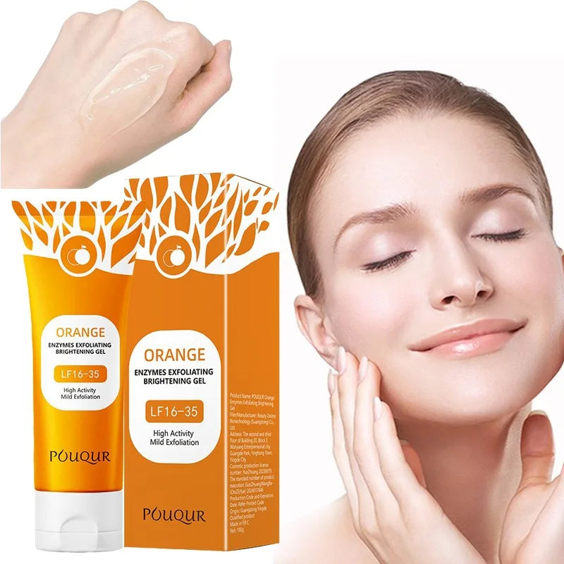 Orange Facial Exfoliating Gel – Deep Moisturizing &amp; Gentle Pore Cleansing Scrub