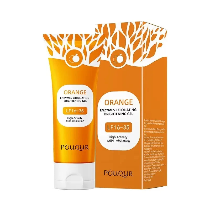 Orange Facial Exfoliating Gel – Deep Moisturizing &amp; Gentle Pore Cleansing Scrub